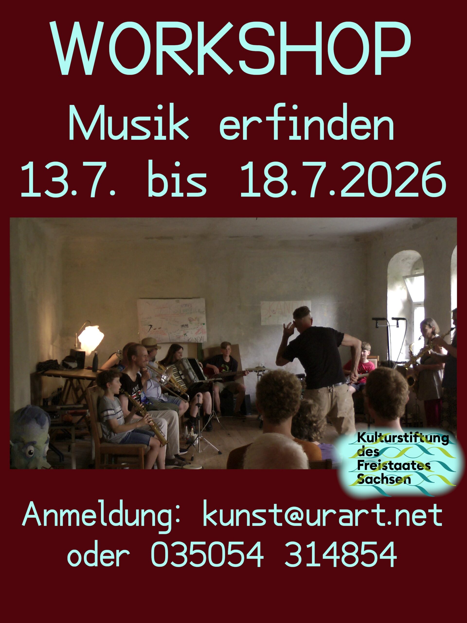 Workshop Musik erfinden vom 13. bis 18. Juli in Bärenstein